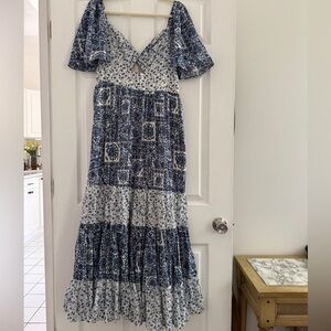 Abercrombie & Fitch twist front tiered maxi dress